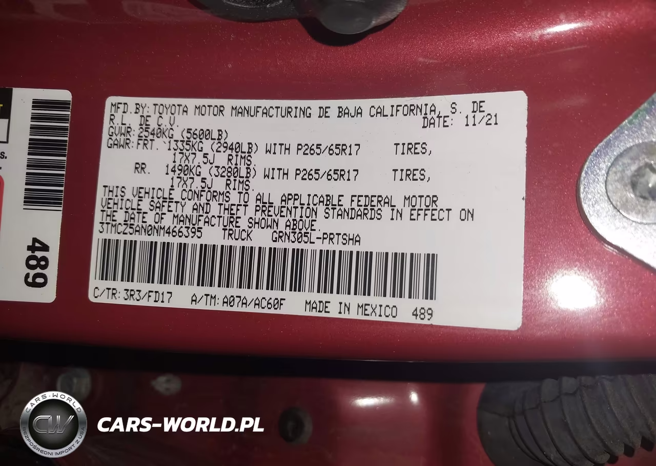 2022 Toyota Tacoma Trd Sport VIN:3TMCZ5AN0NM466395 - 9