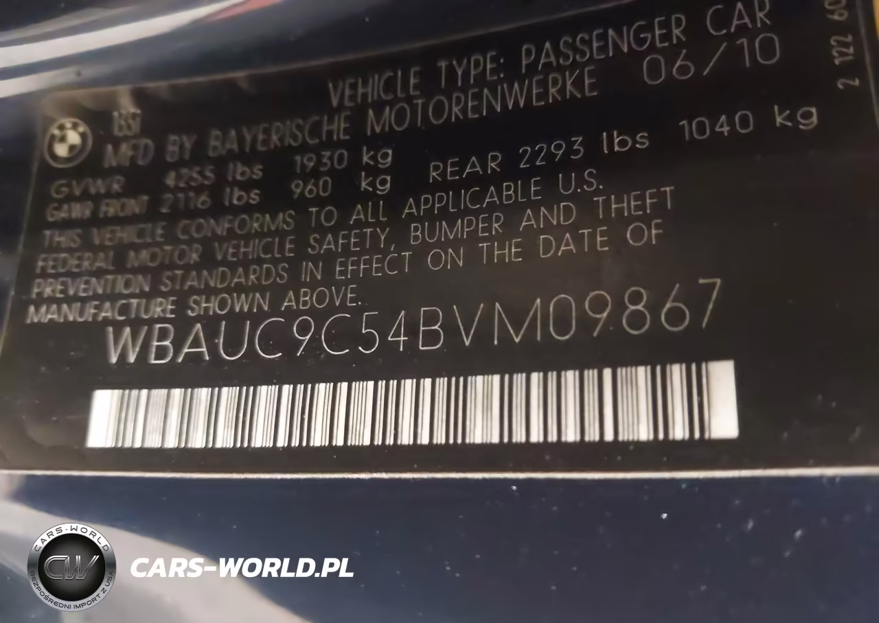 2011 BMW 135I VIN:WBAUC9C54BVM09867 - 9