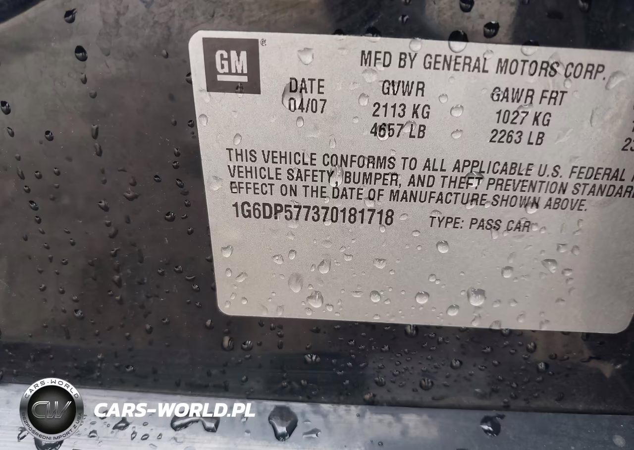 2007 Cadillac Cts Standard VIN:1G6DP577370181718 - 9