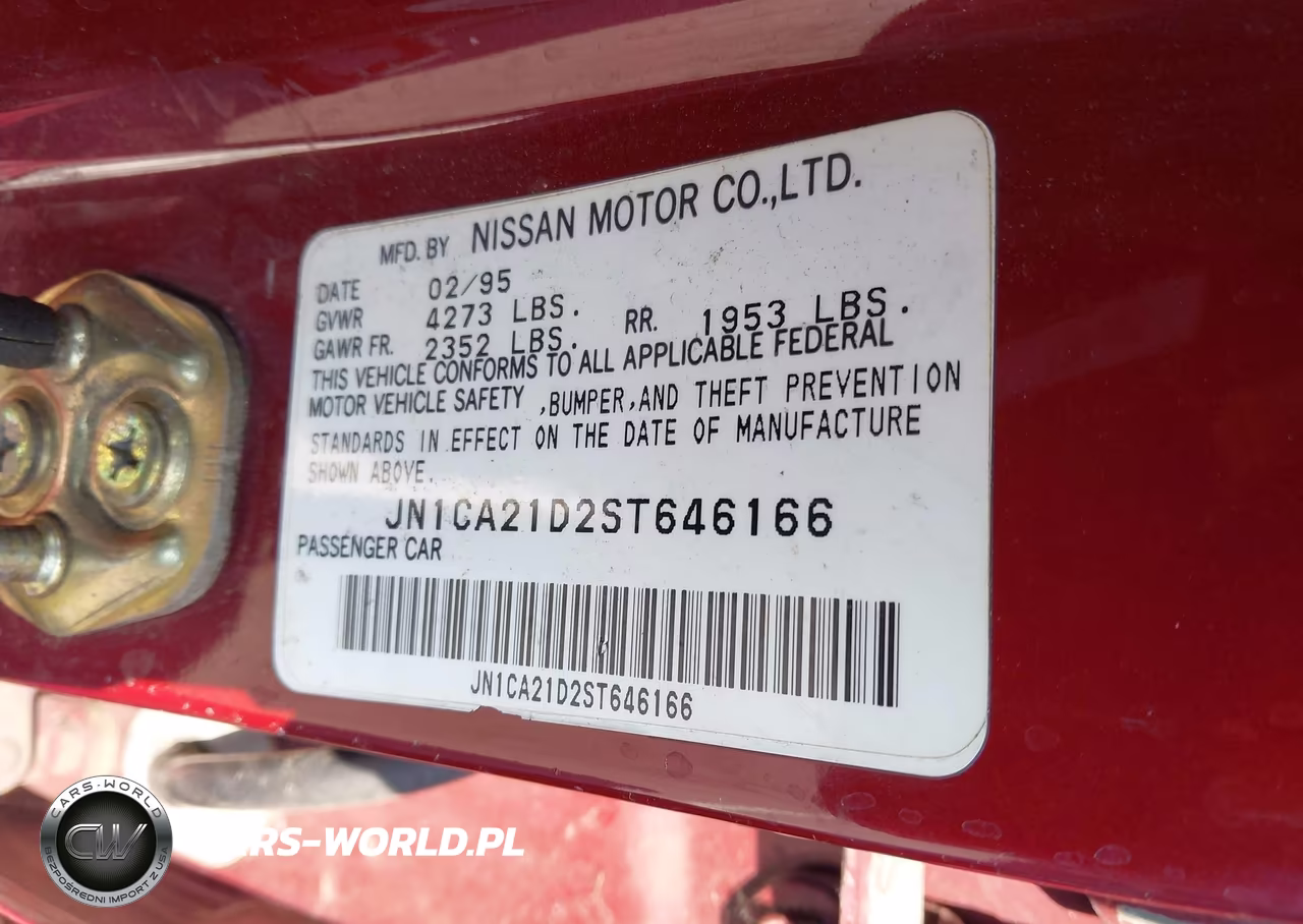 1995 Nissan Maxima Gle-Gxe-Se VIN:JN1CA21D2ST646166 - 9