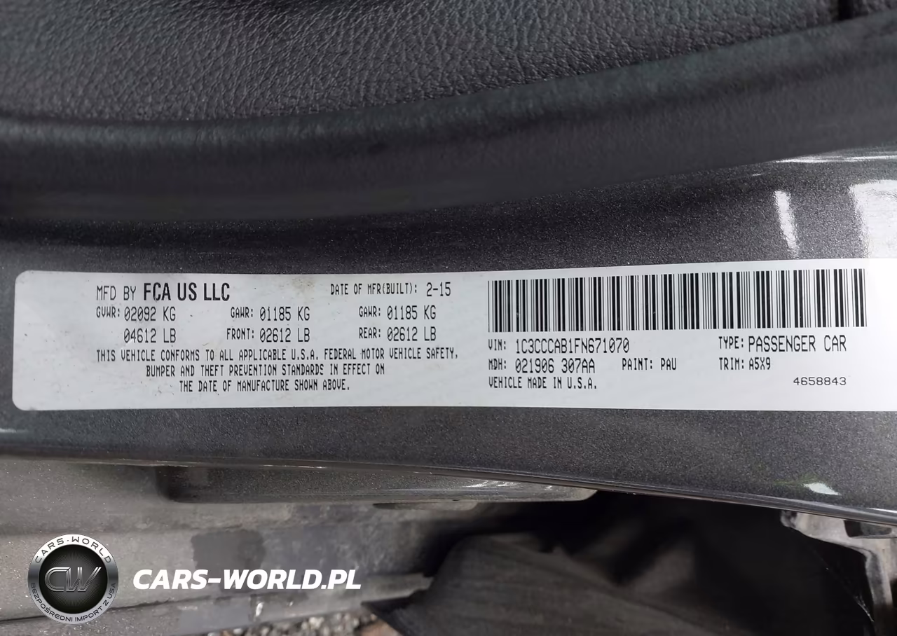 2015 Chrysler 200 Limited VIN:1C3CCCAB1FN671070 - 9