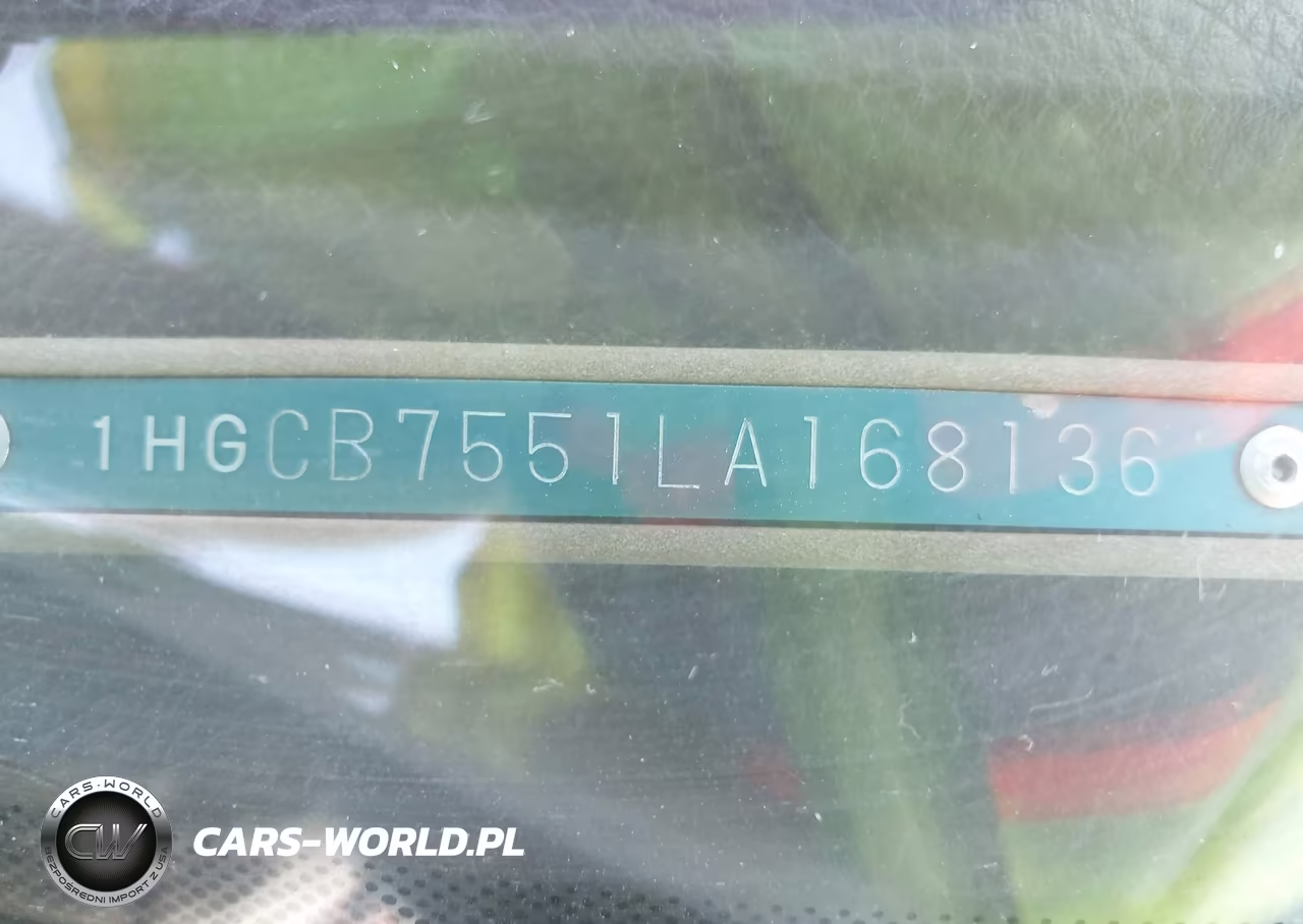 1990 Honda Accord Lx-Ex VIN:1HGCB7551LA168136 - 9