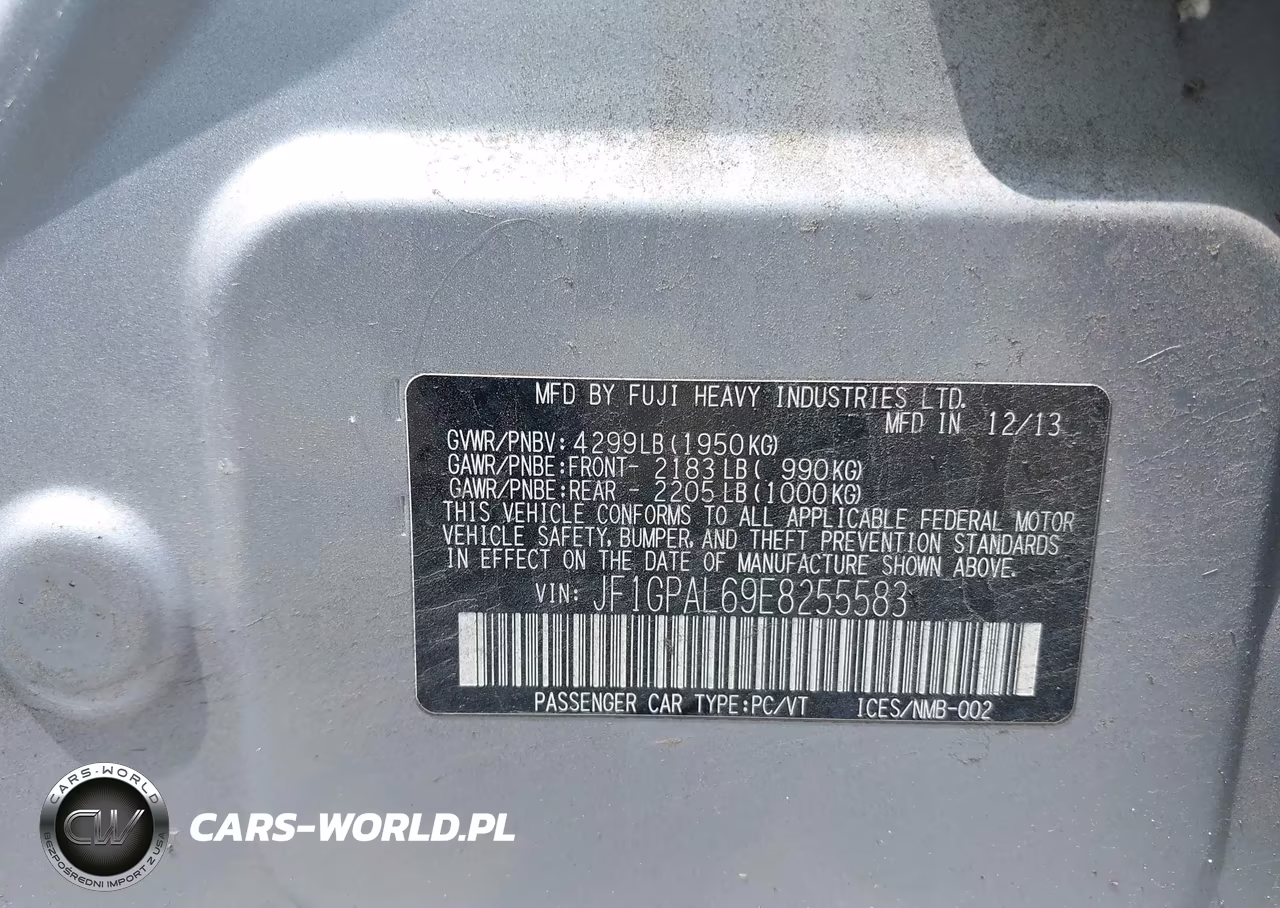 2014 Subaru Impreza 2.0I Sport Premium VIN:JF1GPAL69E8255583 - 9