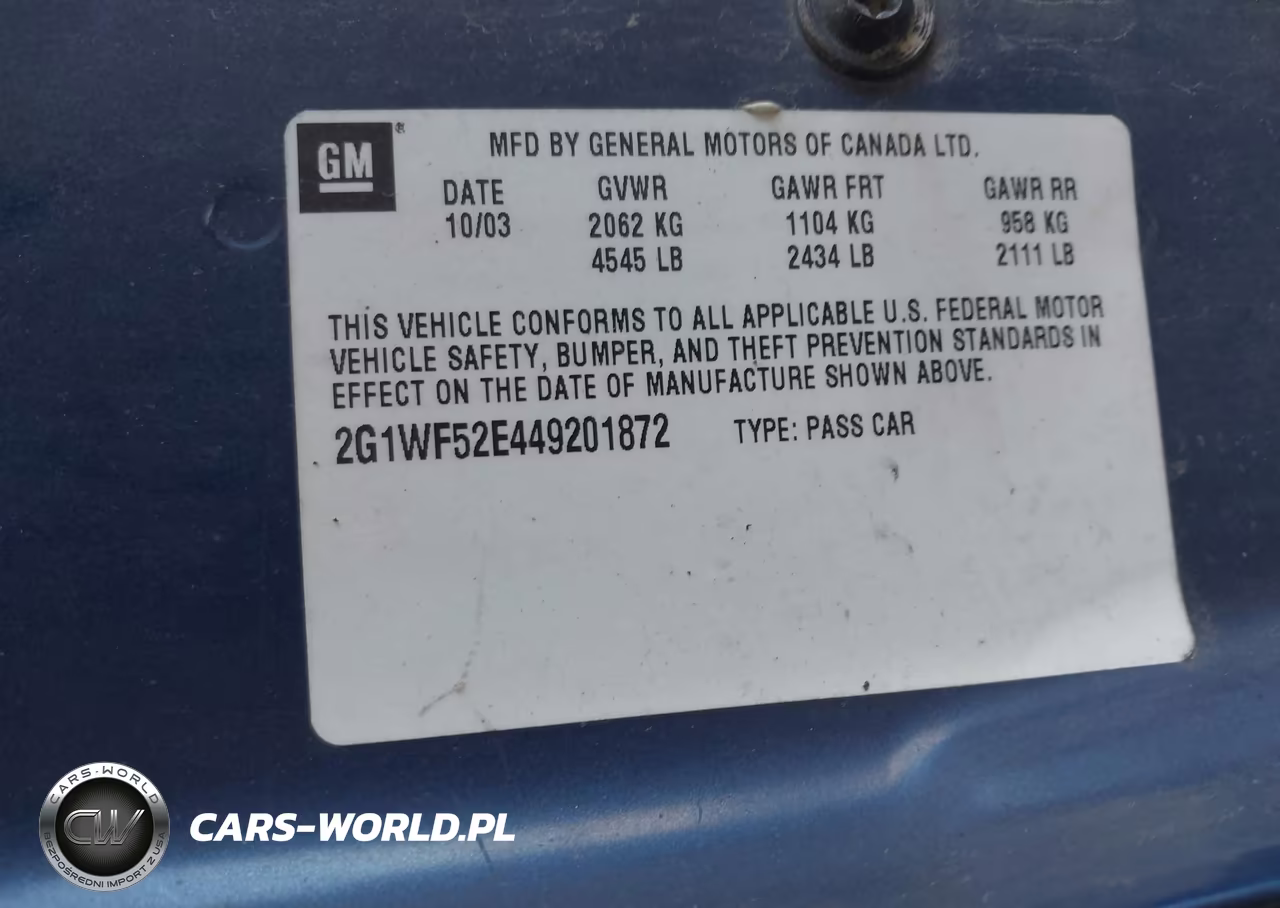 2004 Chevrolet Impala VIN:2G1WF52E449201872 - 9