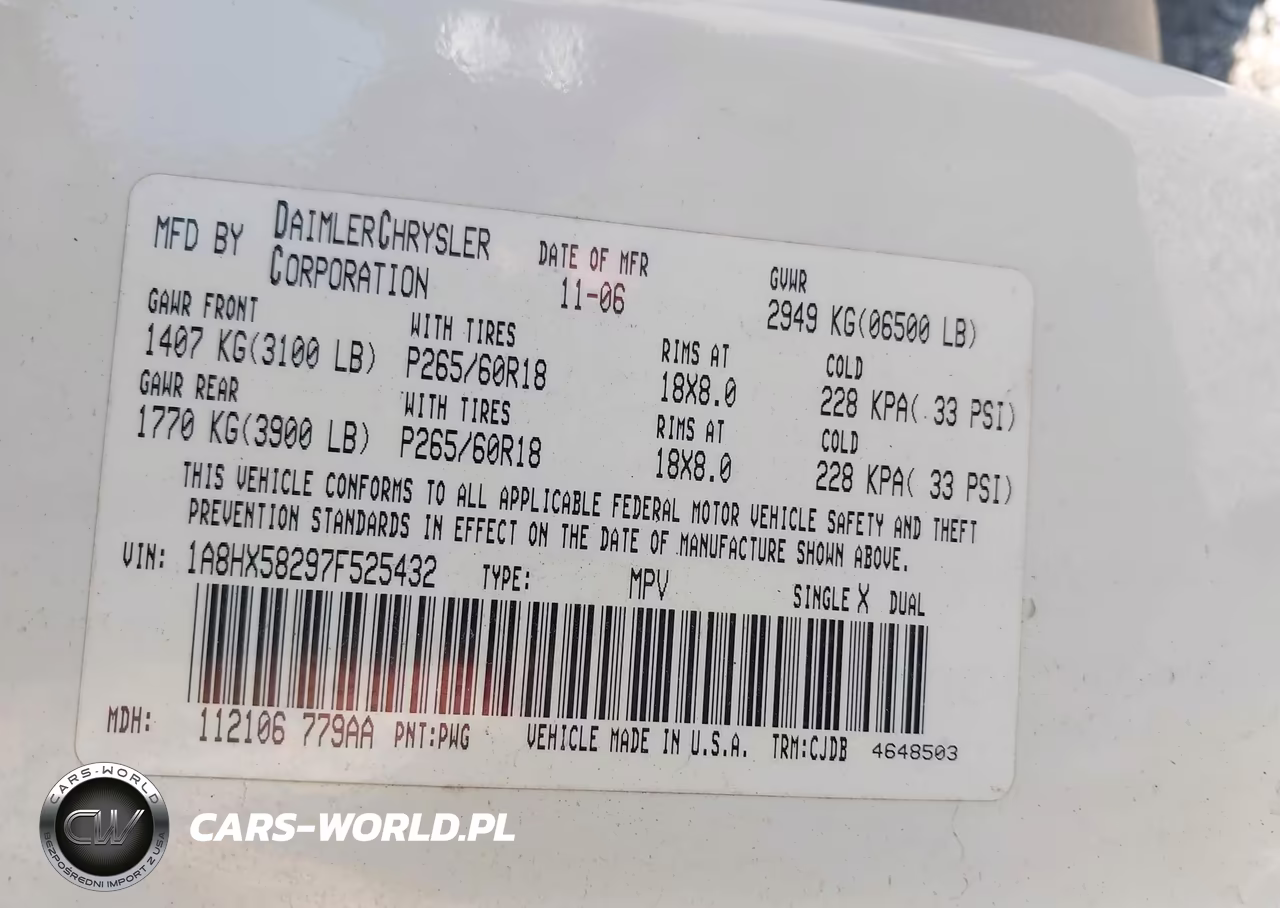 2007 Chrysler Aspen Limited VIN:1A8HX58297F525432 - 9