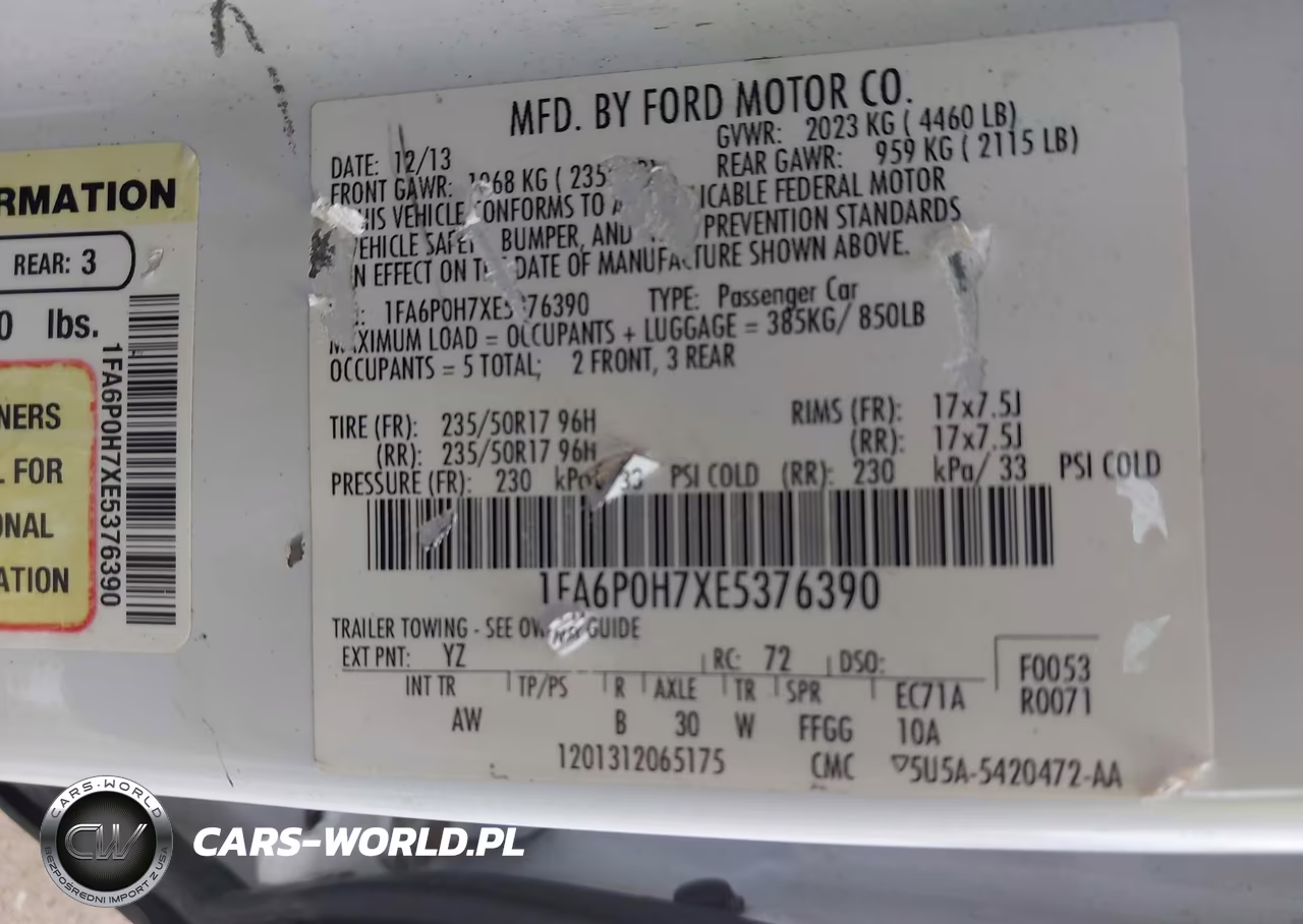 2014 Ford Fusion Se VIN:1FA6P0H7XE5376390 - 9