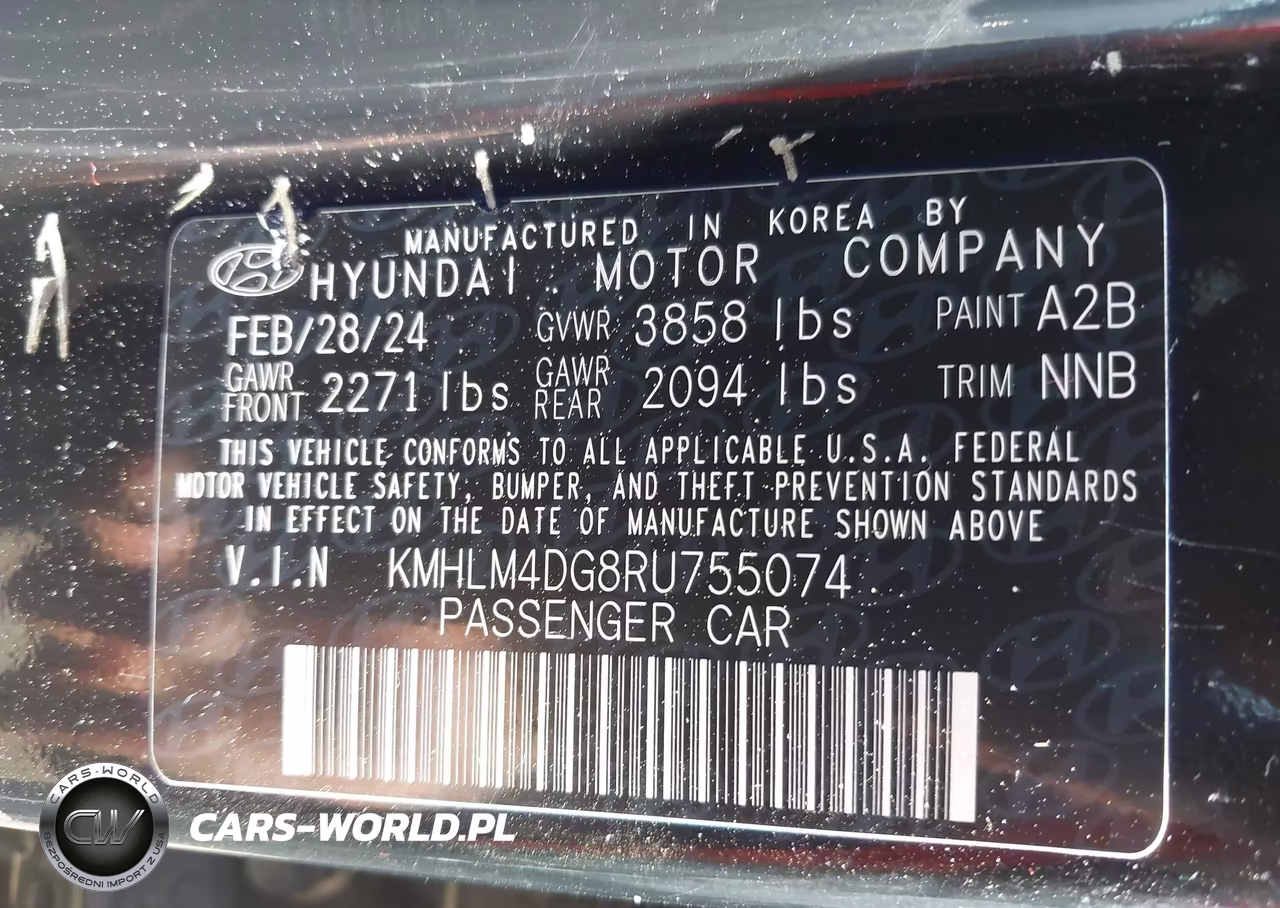 2024 Hyundai Elantra Sel VIN:KMHLM4DG8RU755074 - 9