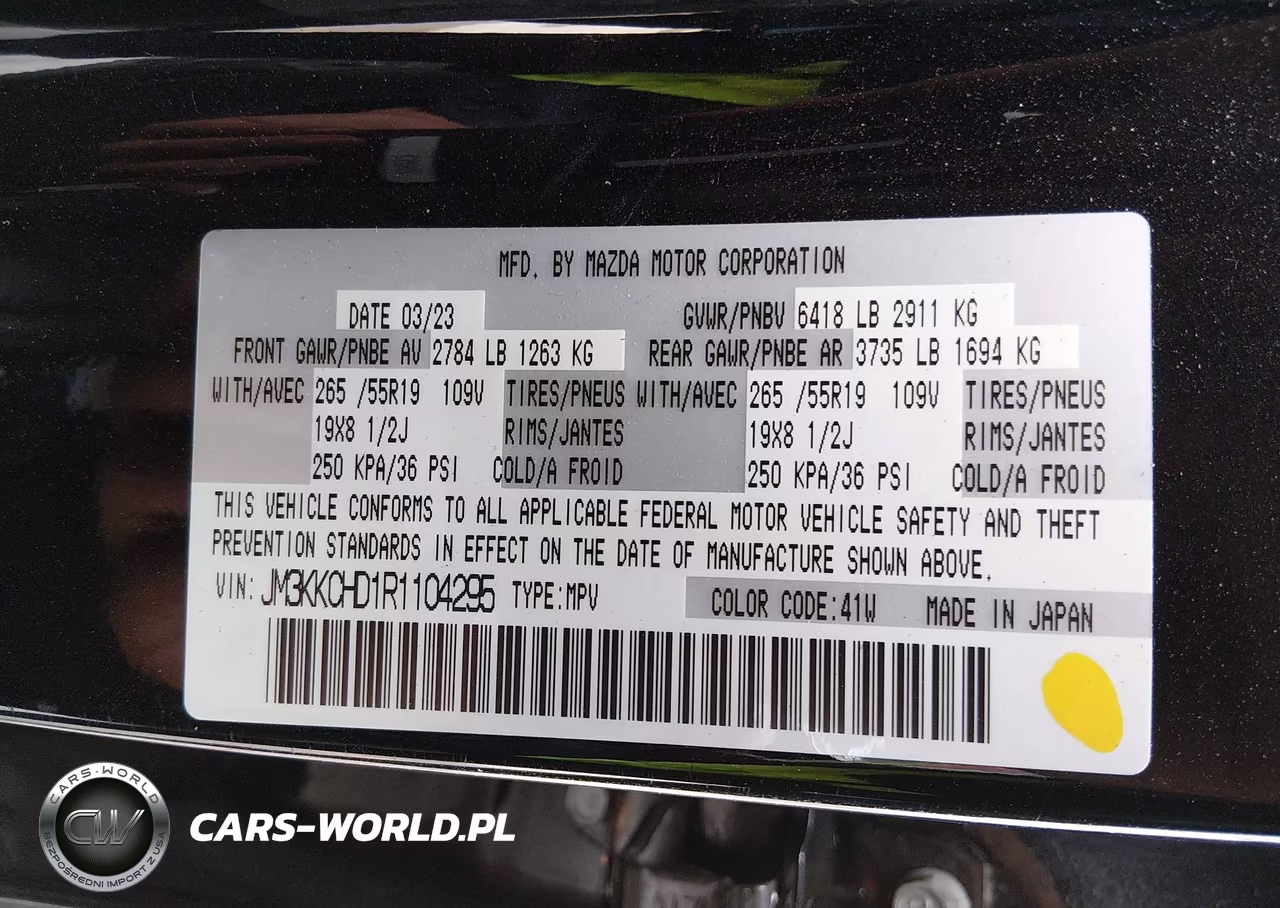 2024 Mazda Cx-90 3.3 Turbo Preferred Plus VIN:JM3KKCHD1R1104295 - 9