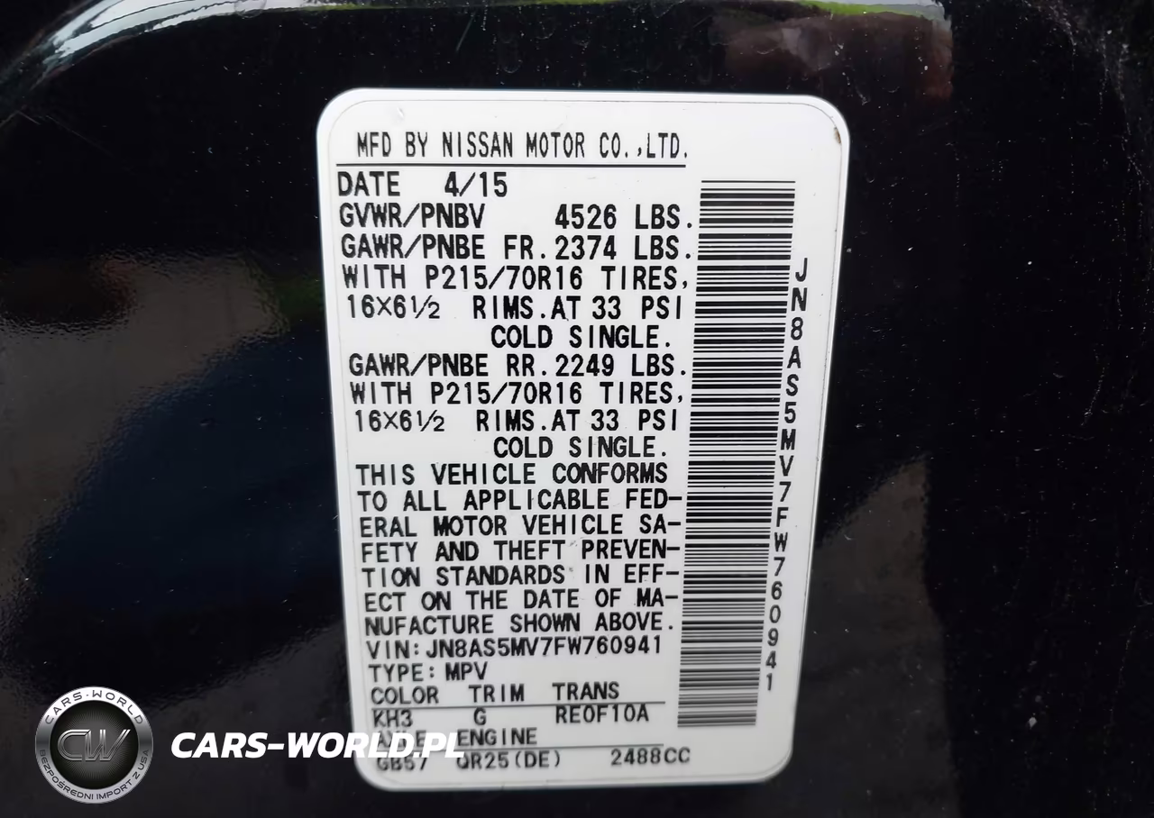 2015 Nissan Rogue Select S VIN:JN8AS5MV7FW760941 - 9