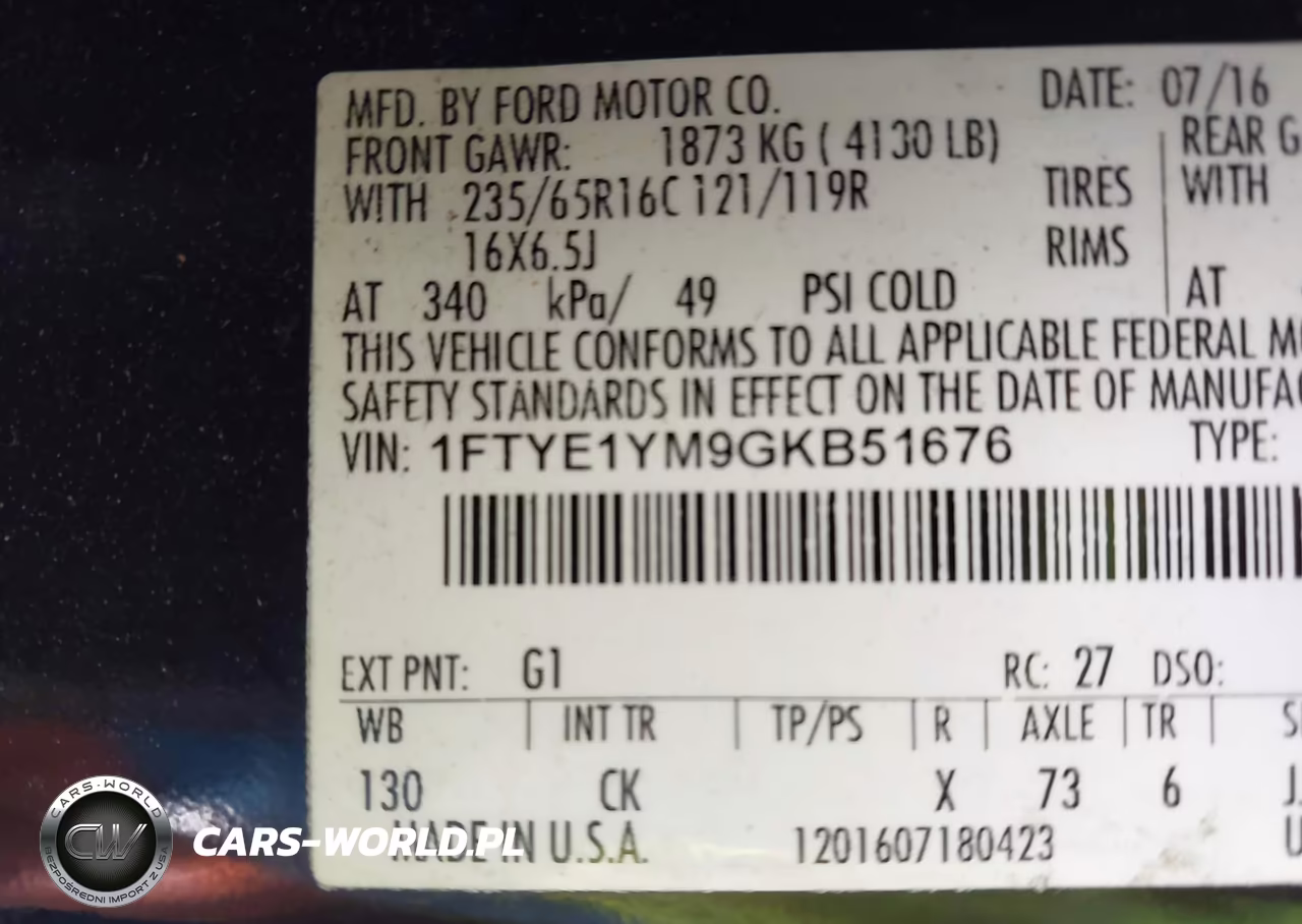 2016 Ford Transit-150 VIN:1FTYE1YM9GKB51676 - 9