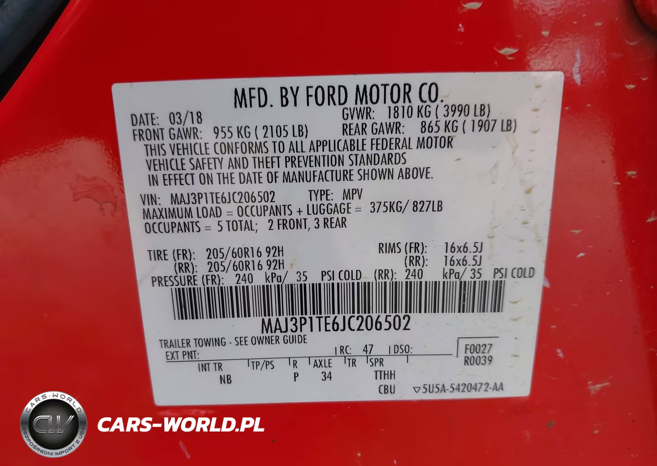 2018 Ford Ecosport Se VIN:MAJ3P1TE6JC206502 - 9