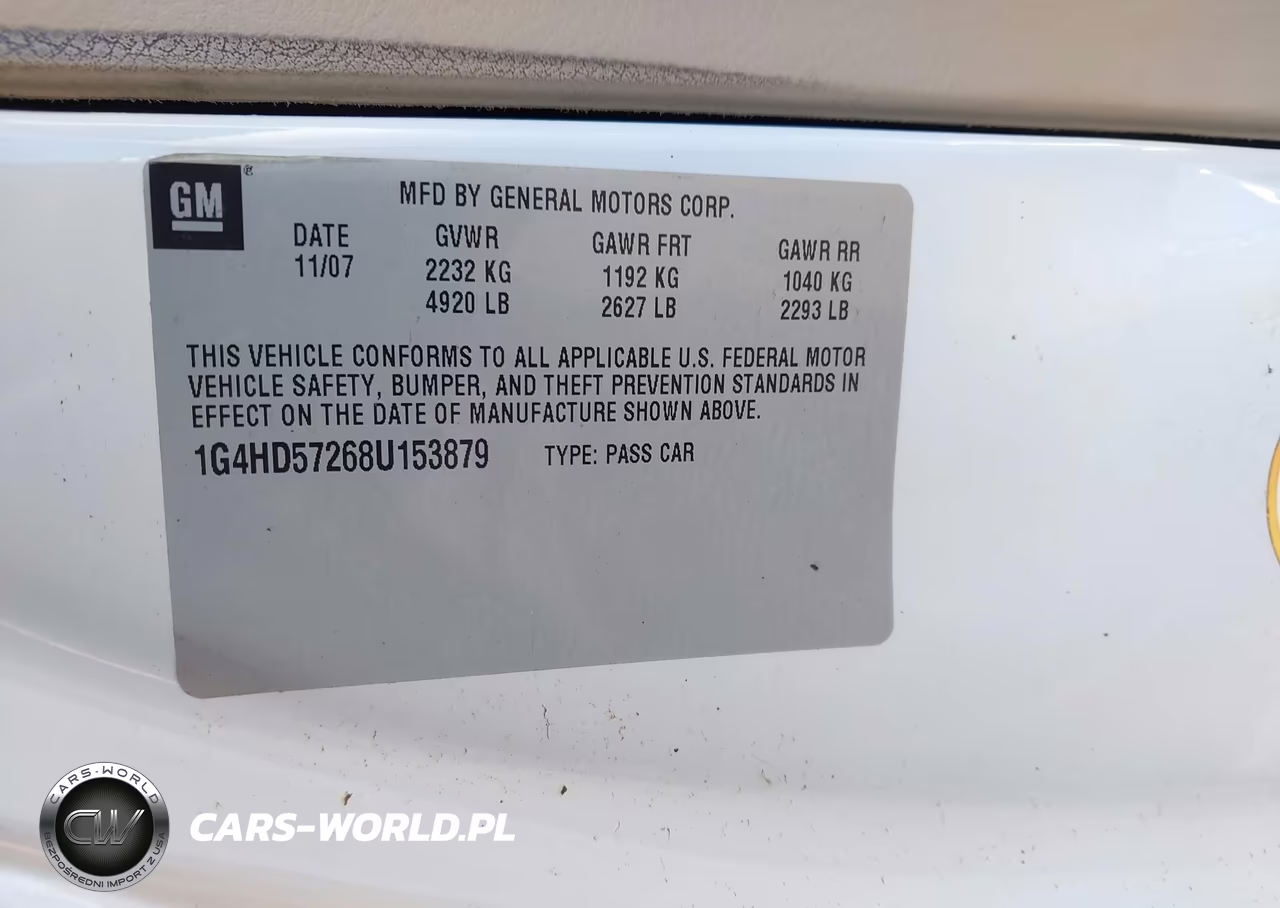 2008 Buick Lucerne Cxl VIN:1G4HD57268U153879 - 9
