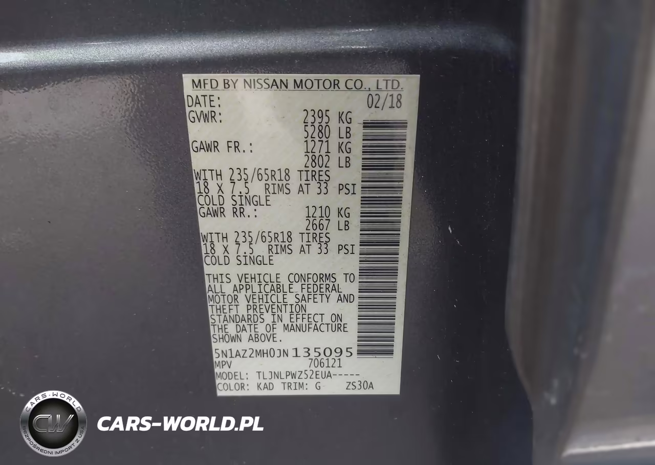 2018 Nissan Murano S VIN:5N1AZ2MH0JN135095 - 9