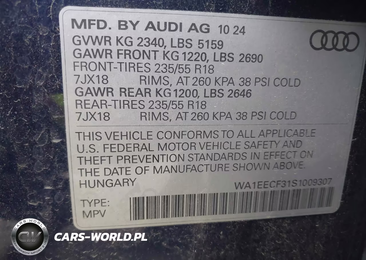 2025 Audi Q3 Premium 45 Tfsi S Line Quattro Tiptronic VIN:WA1EECF31S1009307 - 9