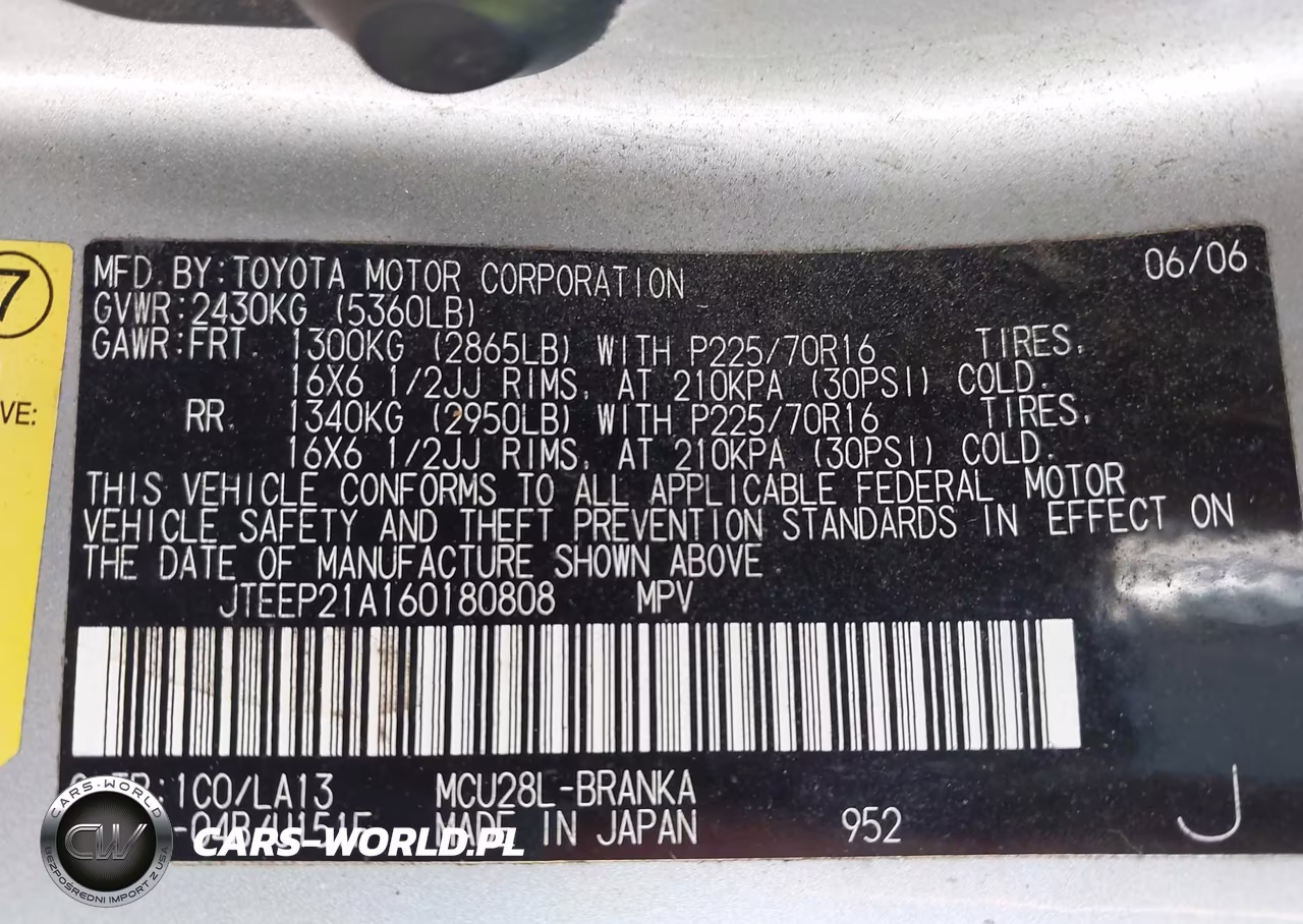 2006 Toyota Highlander V6 VIN:JTEEP21A160180808 - 9