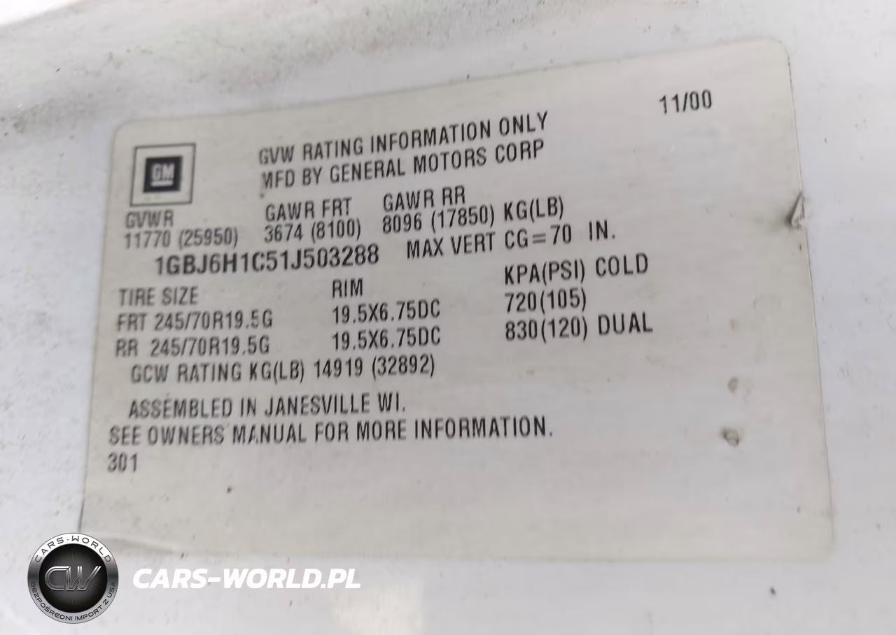 2001 Chevrolet C-Series C6H042 VIN:1GBJ6H1C51J503288 - 8