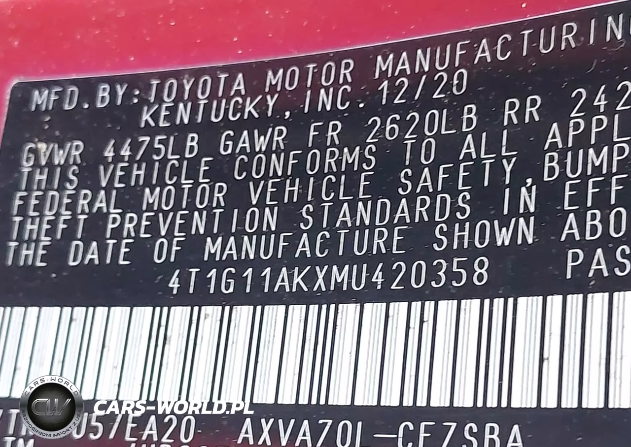 2021 Toyota Camry Se VIN:4T1G11AKXMU420358 - 9