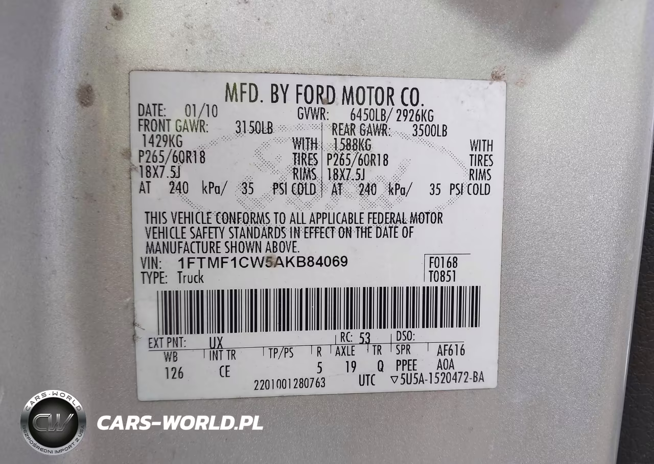2010 Ford F-150 Stx-Xl-Xlt VIN:1FTMF1CW5AKB84069 - 9
