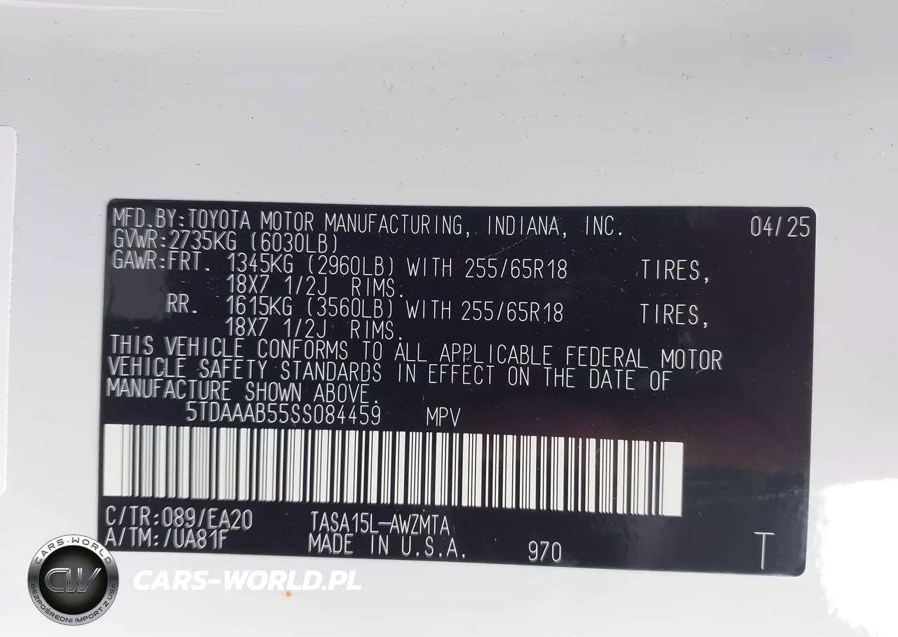 2025 Toyota Grand Highlander Xle VIN:5TDAAAB55SS084459 - 9