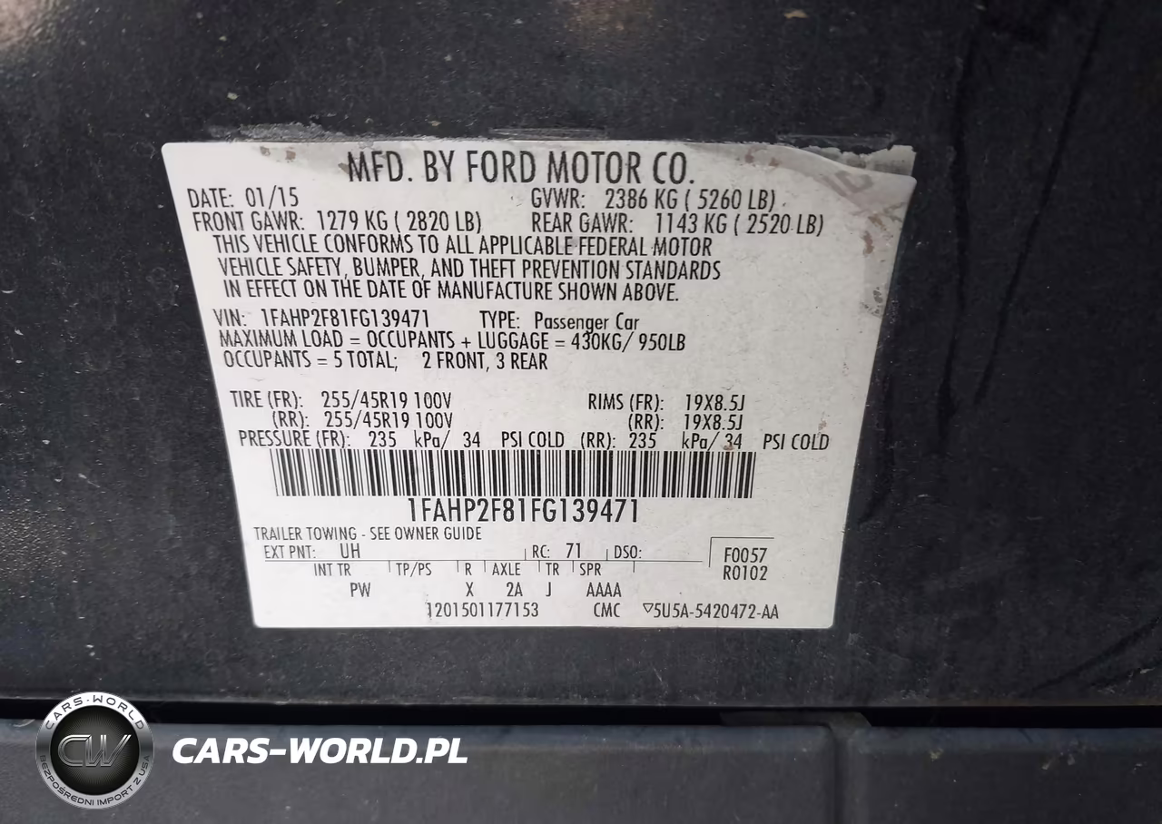 2015 Ford Taurus Limited VIN:1FAHP2F81FG139471 - 9