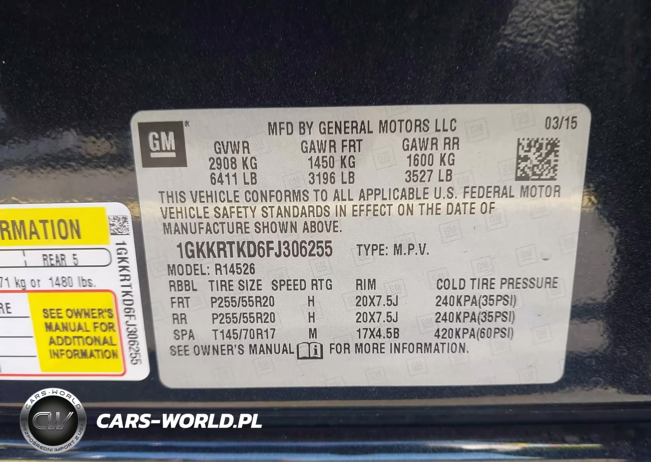 2015 GMC Acadia Denali VIN:1GKKRTKD6FJ306255 - 9