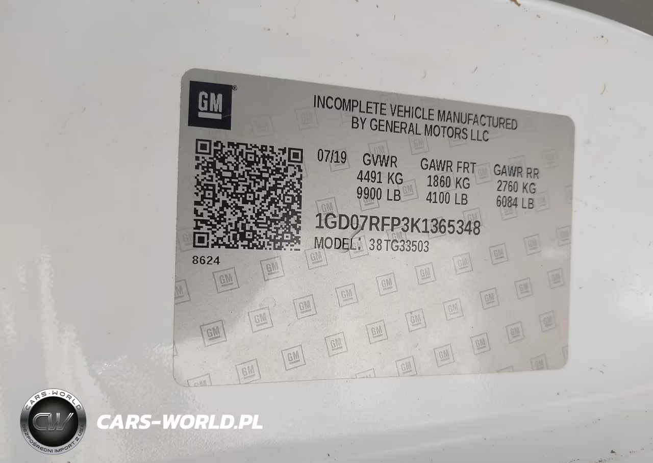 2019 GMC Savana Cutaway Work Van VIN:1GD07RFP3K1365348 - 9