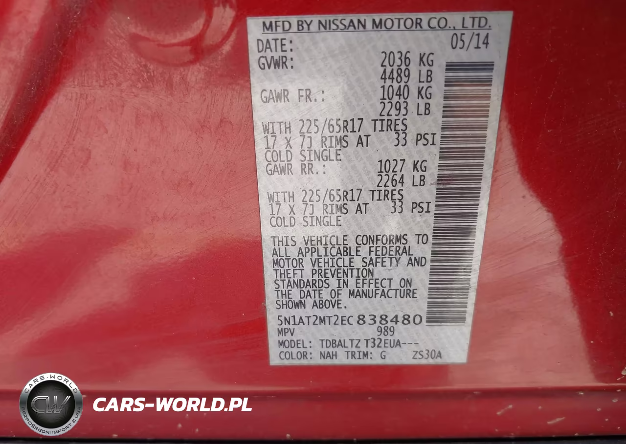 2014 Nissan Rogue Sv VIN:5N1AT2MT2EC838480 - 9