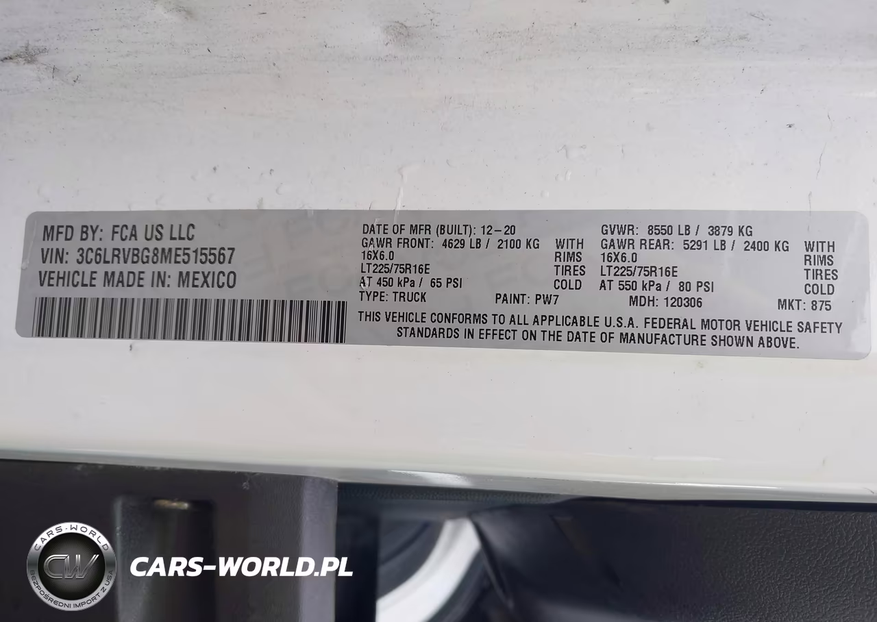 2021 Ram Promaster 1500 High Roof 136 Wb VIN:3C6LRVBG8ME515567 - 9