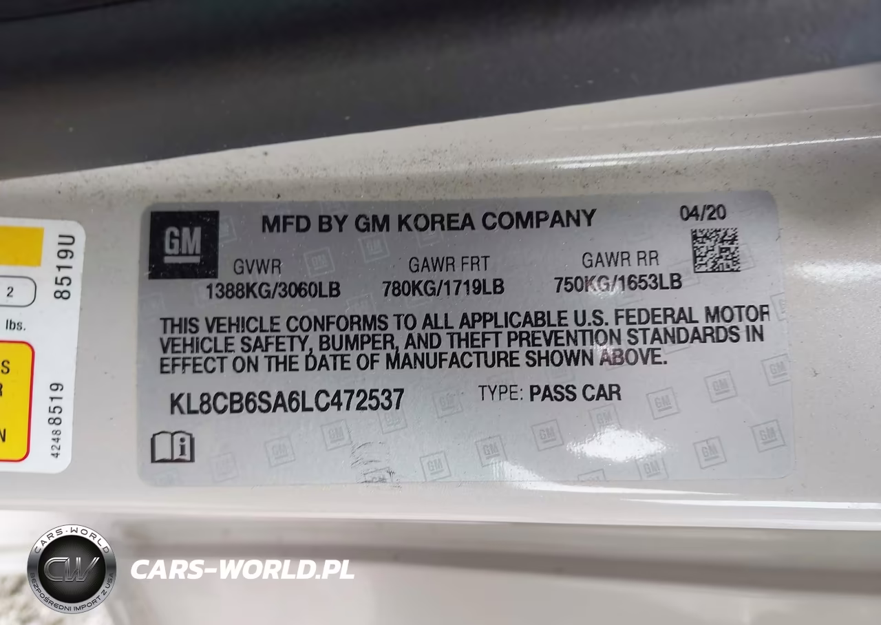 2020 Chevrolet Spark Fwd Ls Automatic VIN:KL8CB6SA6LC472537 - 9