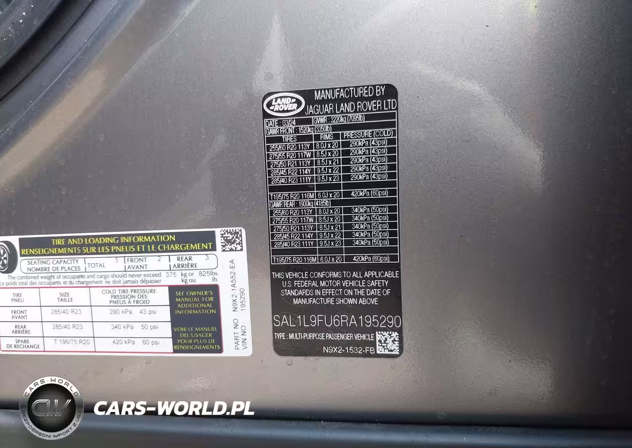 2024 Land Rover Range Rover Sport Dynamic Se VIN:SAL1L9FU6RA195290 - 9