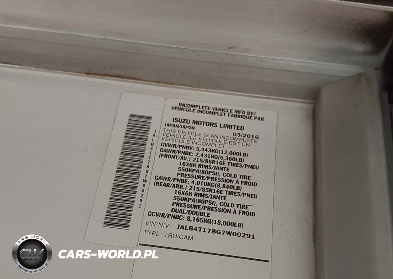 2016 Isuzu Npr VIN:JALB4T178G7W00291 - 8