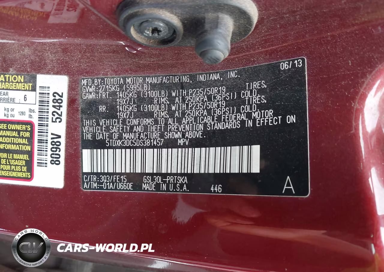 2013 Toyota Sienna Se 8 Passenger VIN:5TDXK3DC5DS381457 - 9