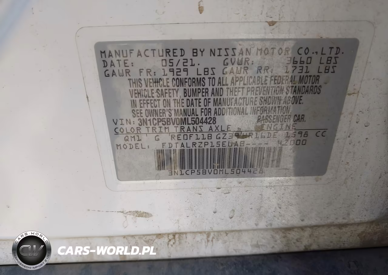 2021 Nissan Kicks S Xtronic Cvt VIN:3N1CP5BV0ML504428 - 9
