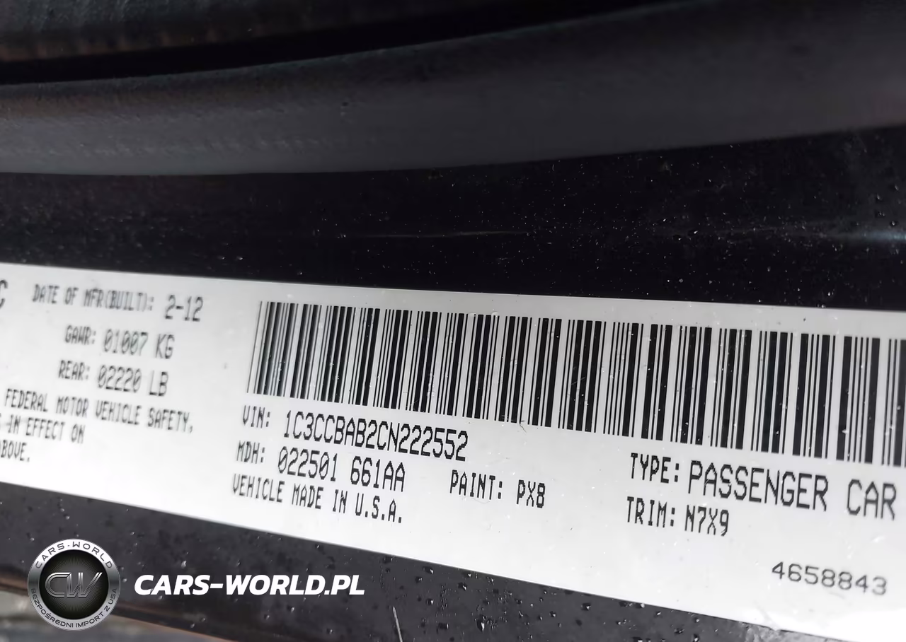 2012 Chrysler 200 Lx VIN:1C3CCBAB2CN222552 - 9