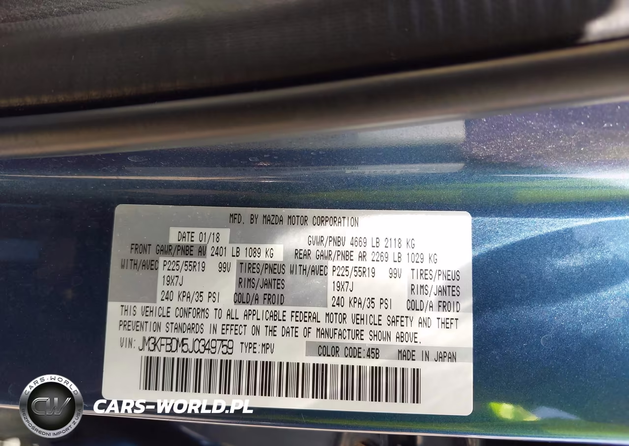 2018 Mazda Cx-5 Grand Touring VIN:JM3KFBDM5J0349759 - 9