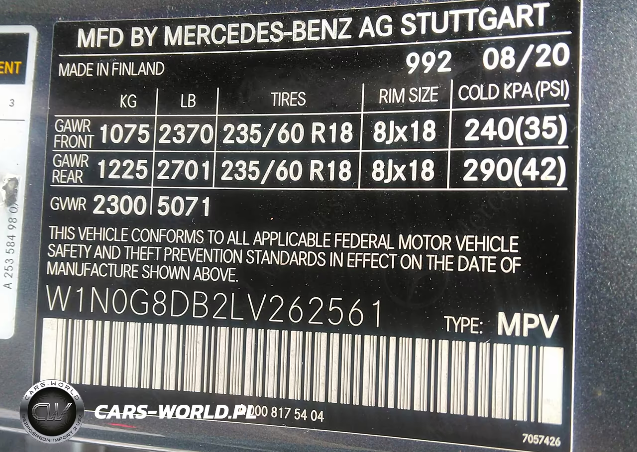 2020 Mercedes-Benz Glc 300 VIN:W1N0G8DB2LV262561 - 9