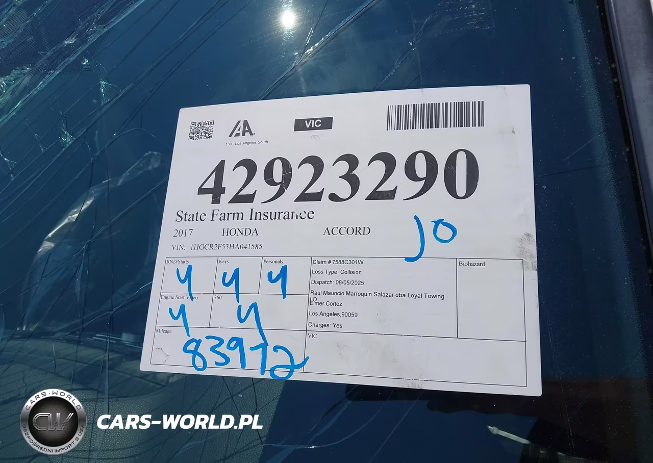 2017 Honda Accord Sport VIN:1HGCR2F53HA041585 - 18
