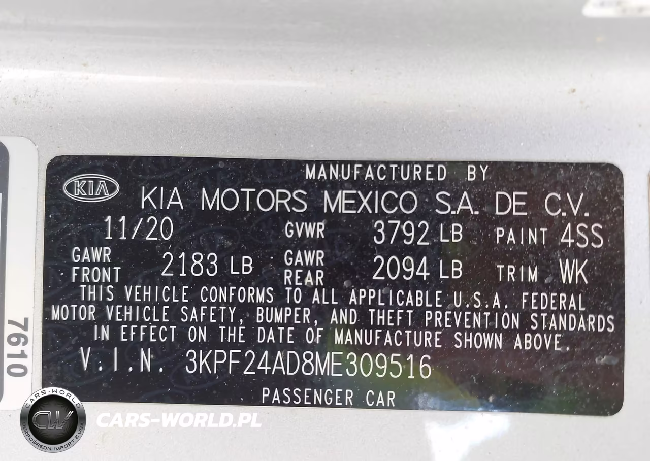 2021 Kia Forte Lxs VIN:3KPF24AD8ME309516 - 9