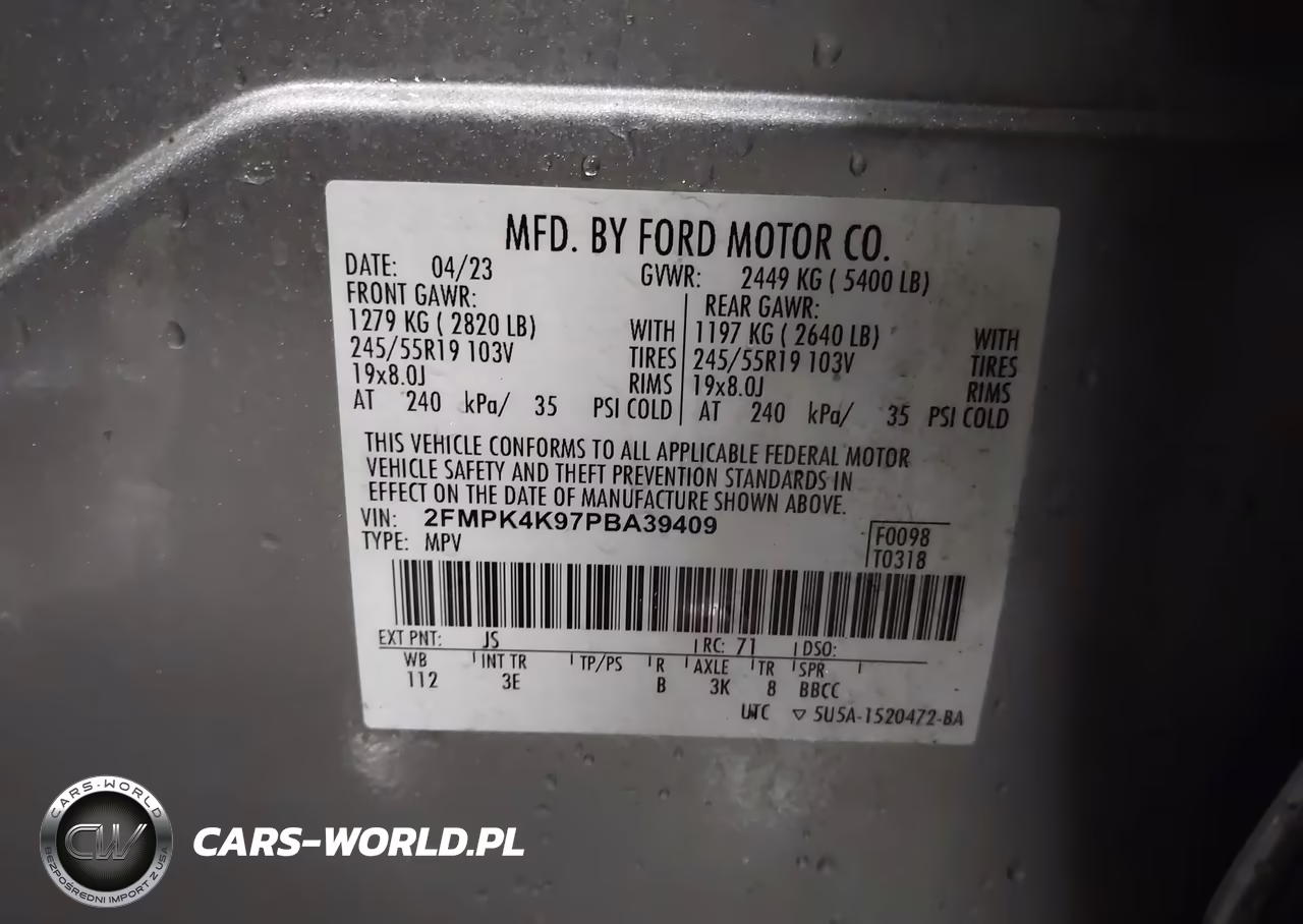 2023 Ford Edge Titanium VIN:2FMPK4K97PBA39409 - 9