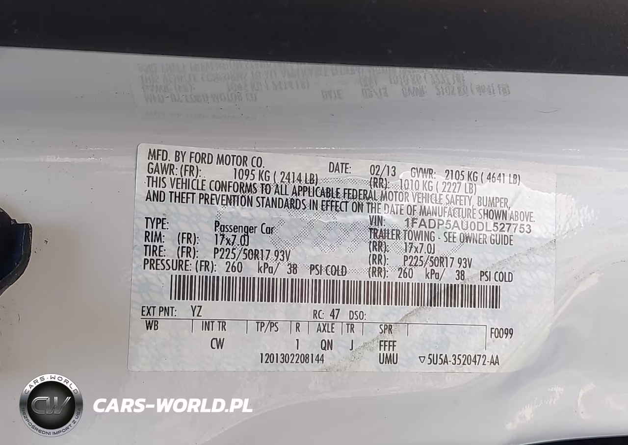 2013 Ford C-Max Hybrid Se VIN:1FADP5AU0DL527753 - 9