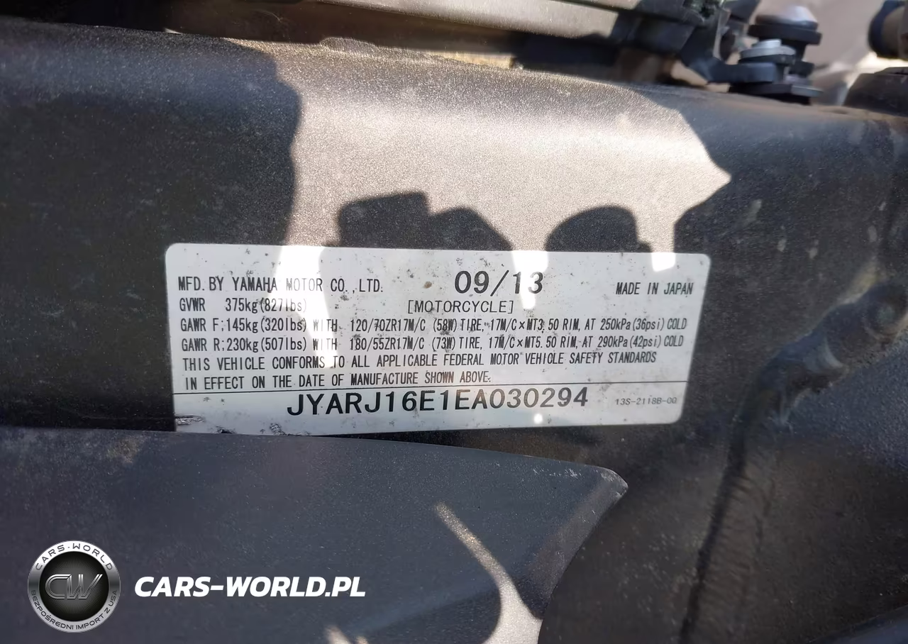 2014 Yamaha Yzfr6 VIN:JYARJ16E1EA030294 - 10