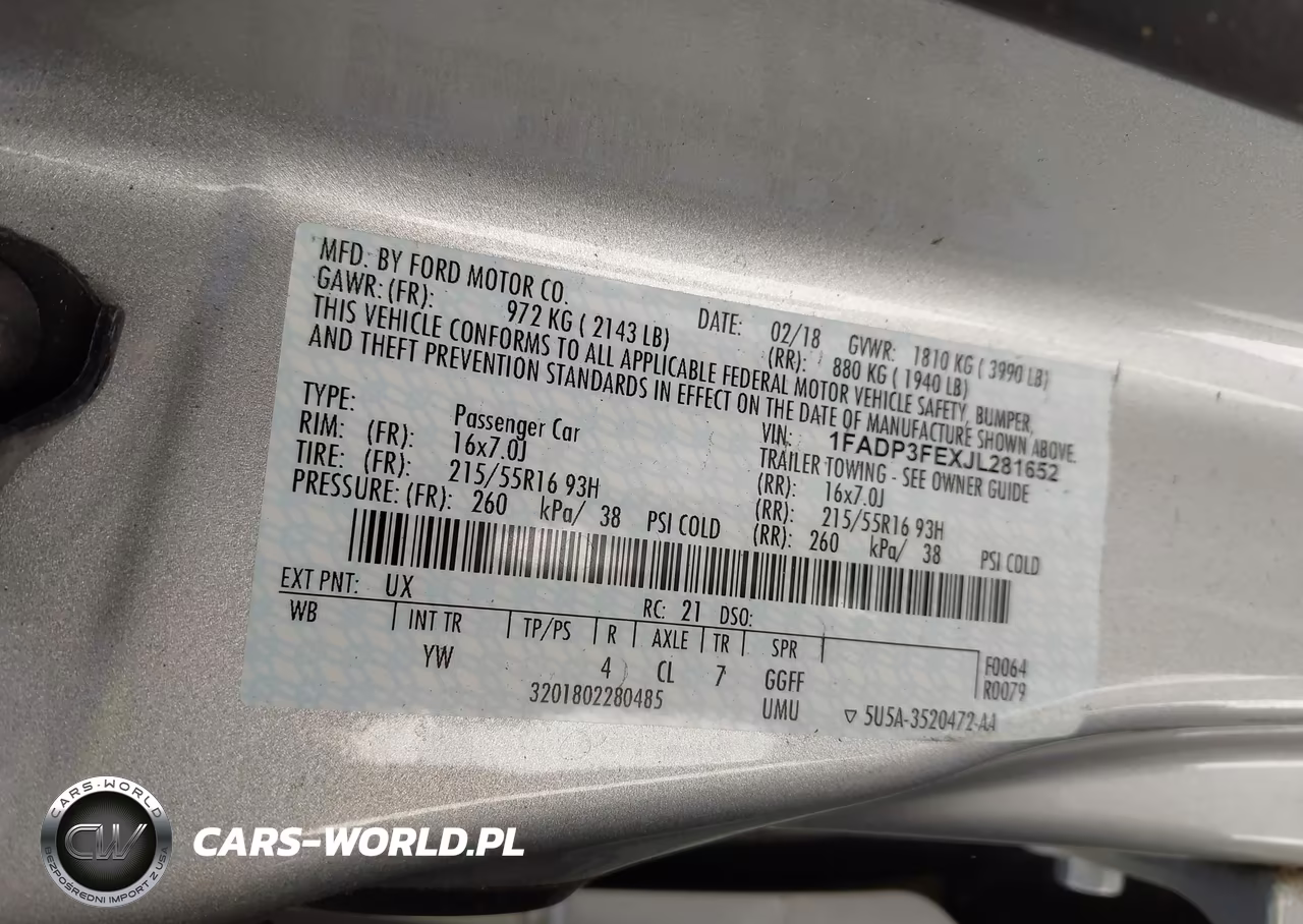 2018 Ford Focus Se VIN:1FADP3FEXJL281652 - 9