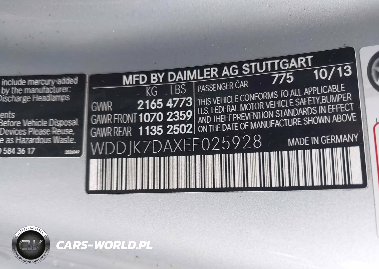 2014 Mercedes-Benz Sl 550 VIN:WDDJK7DAXEF025928 - 9