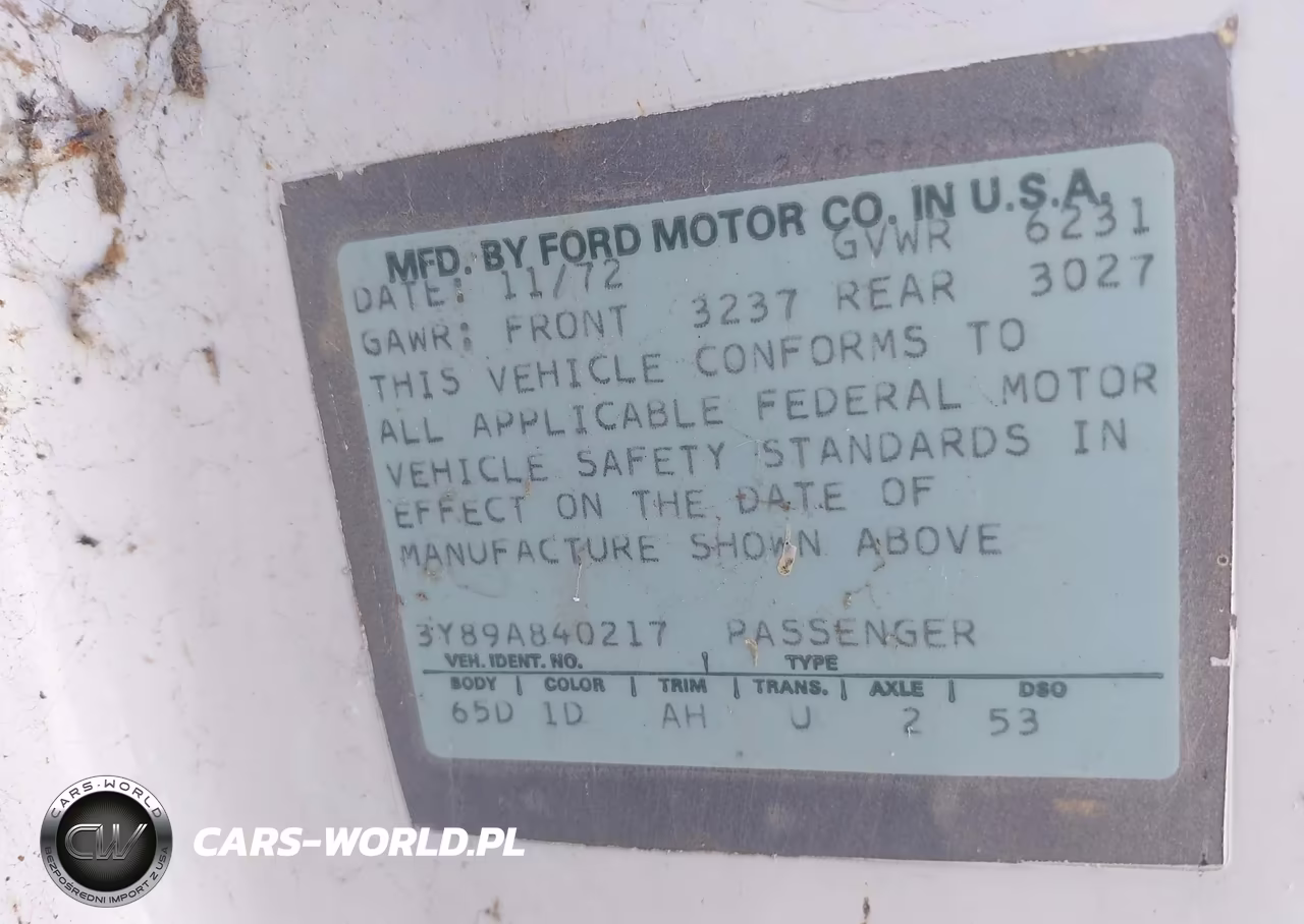 1973 Lincoln Continental VIN:3Y89A840217 - 17