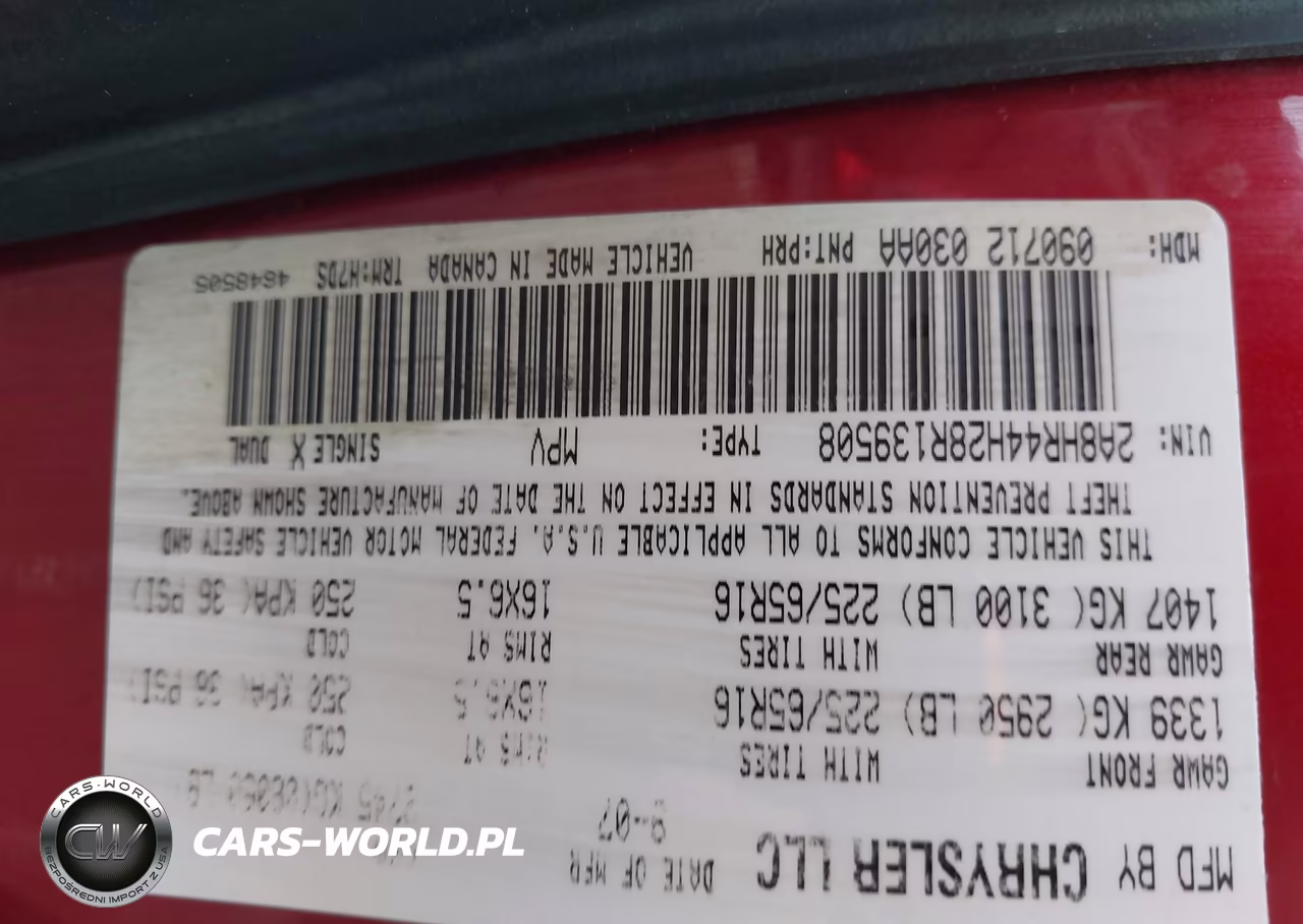 2008 Chrysler Town & Country Lx VIN:2A8HR44H28R139508 - 9