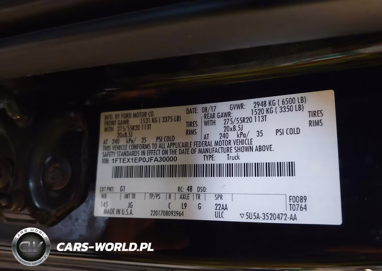 2018 Ford F-150 Xl VIN:1FTEX1EP0JFA30000 - 9