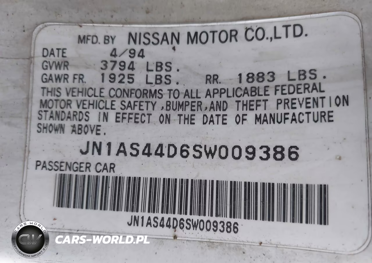 1995 Nissan 240Sx Se VIN:JN1AS44D6SW009386 - 9