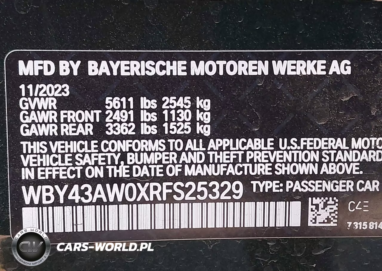 2024 BMW I4 Edrive35 VIN:WBY43AW0XRFS25329 - 9