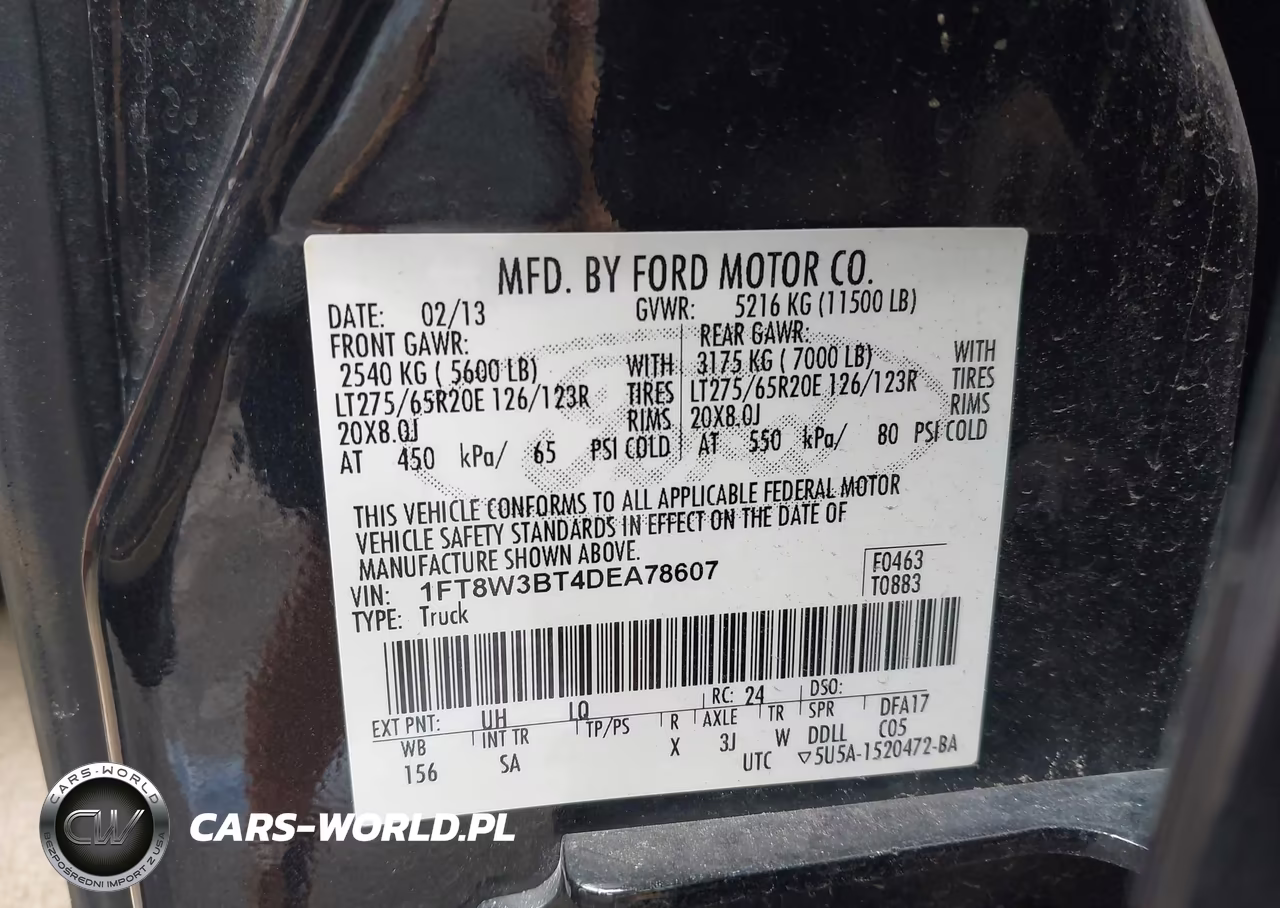 2013 Ford F-350 Lariat VIN:1FT8W3BT4DEA78607 - 9
