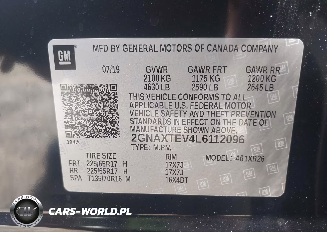 2020 Chevrolet Equinox Awd 2Fl VIN:2GNAXTEV4L6112096 - 9